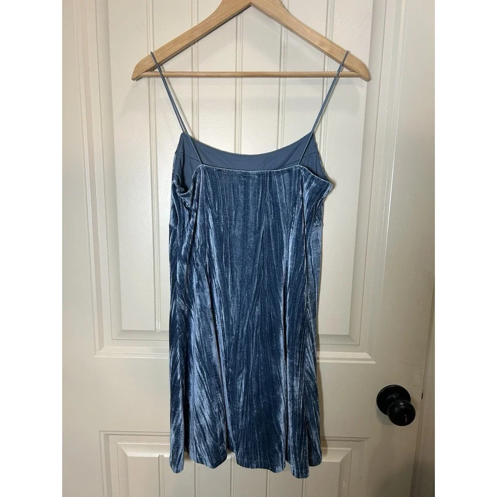 Wild Fable Women's Velvet Blue Mini Dress Size Medium Babydoll Chic Whimsigoth